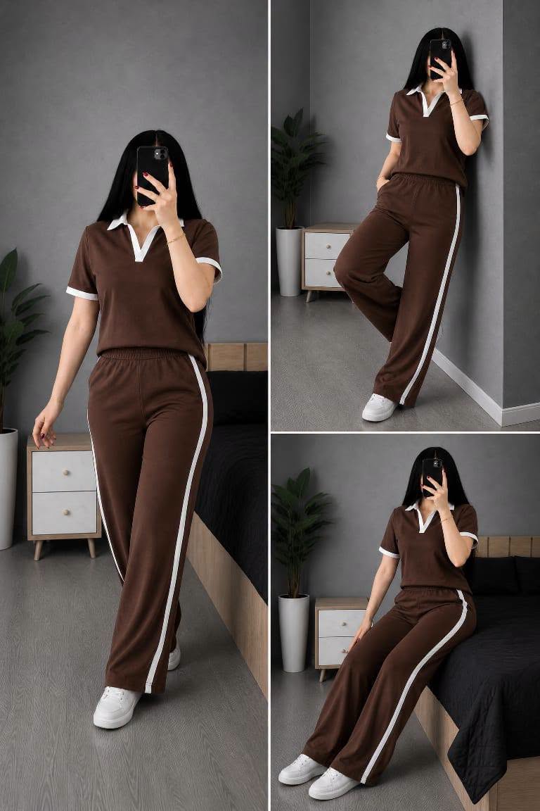 Ensemble Femme Casual Chic – Polo & Pantalon Large