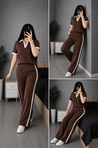 Ensemble Femme Casual Chic – Polo & Pantalon Large
