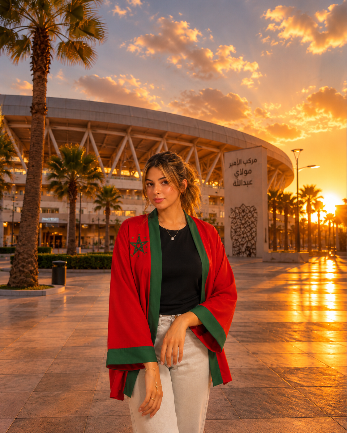 Cape marocaine brodée