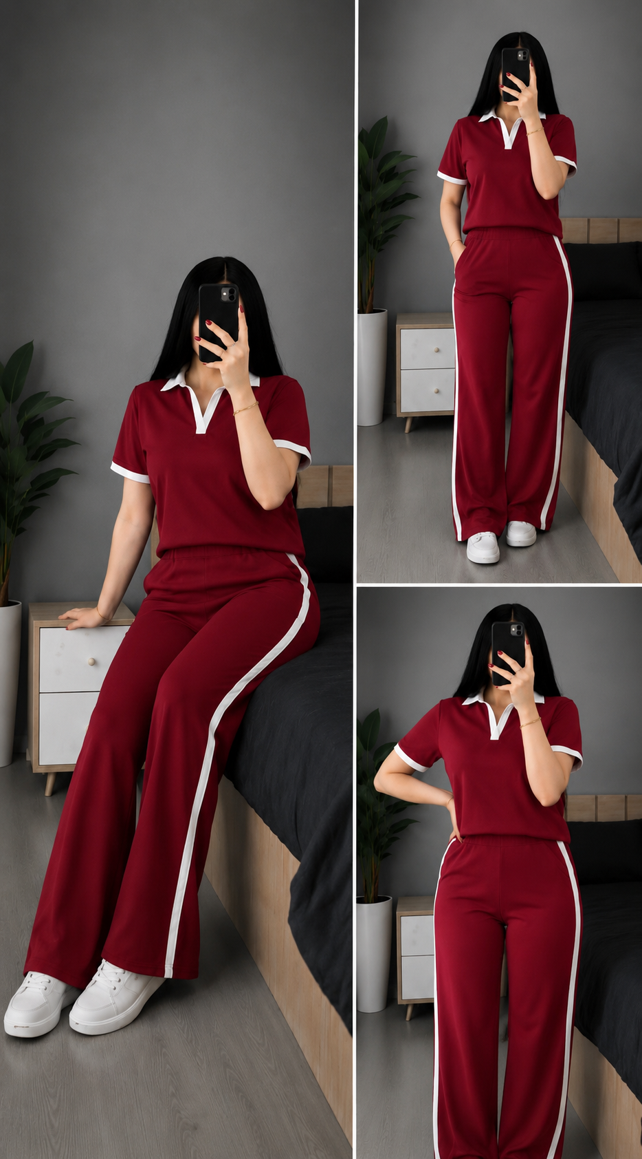 Ensemble Femme Casual Chic – Polo & Pantalon Large