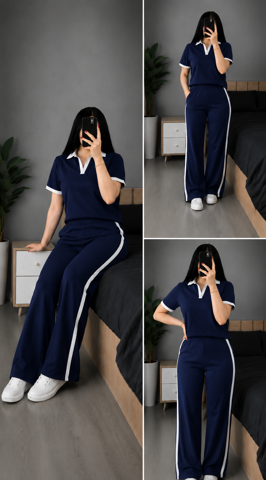 Ensemble Femme Casual Chic – Polo & Pantalon Large