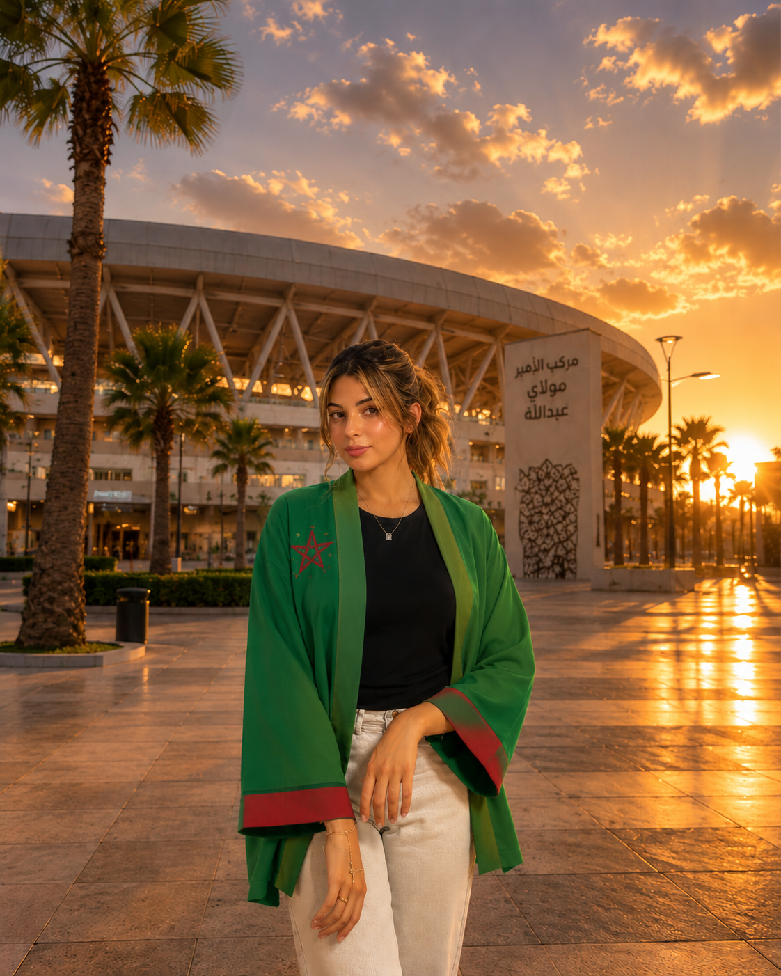 Cape marocaine brodée