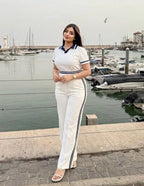 Ensemble Femme Casual Chic – Polo & Pantalon Large